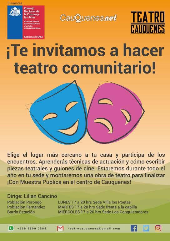 Afiche teatro cauquenes en la calle 01-cqnet
