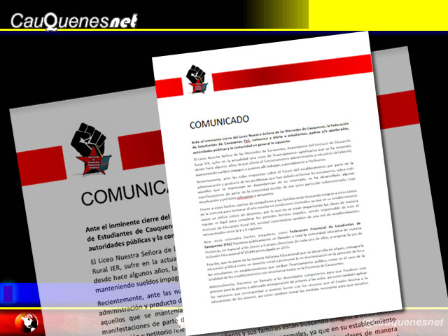 comunicado federación estudiantes cauquenes 01-cqnet