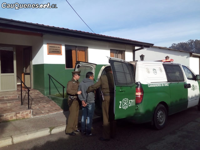 Carabineros de Chanco detuvo a ladron 080618 01-cqcl