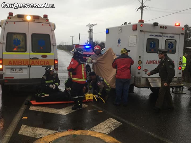 Cauquenes: Accidente en cruce El Boldo deja cinco lesionados