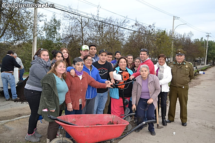 Cauquenes: Alumnos de la carrera Técnico Agrícola del CFT San Agustín hermosearon acceso al Barrio Estación