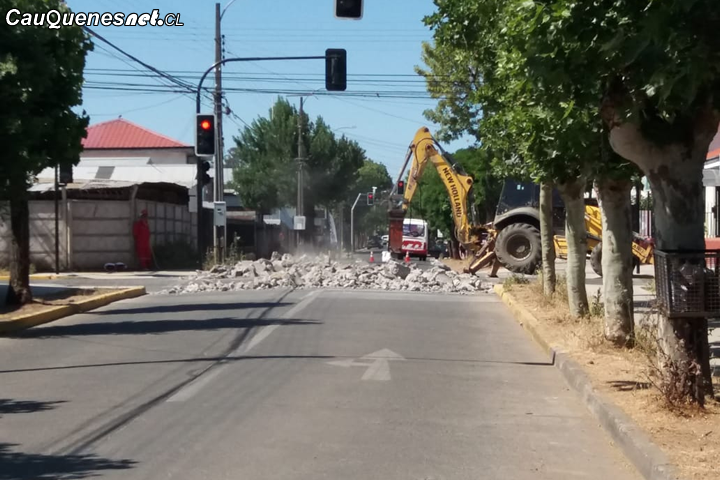 Municipio asegura que trabajos de pavimentación de calles y veredas siguen avanzando en Cauquenes