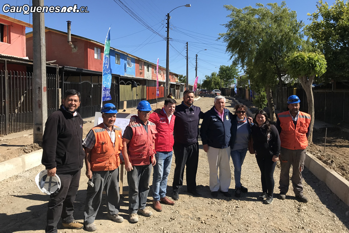 Autoridades visitan obras de pavimentación participativa en Cauquenes