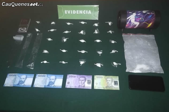 Sujeto es detenido por microtráfico en Cauquenes