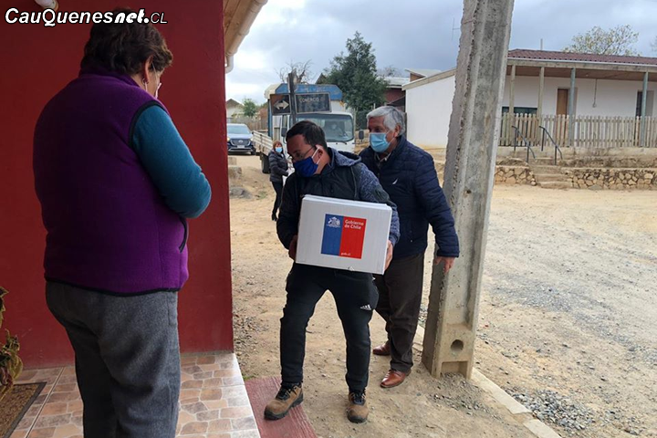#Cauquenes: En Sauzal comenzó la entrega de cajas de alimentos financiadas por el Gobierno