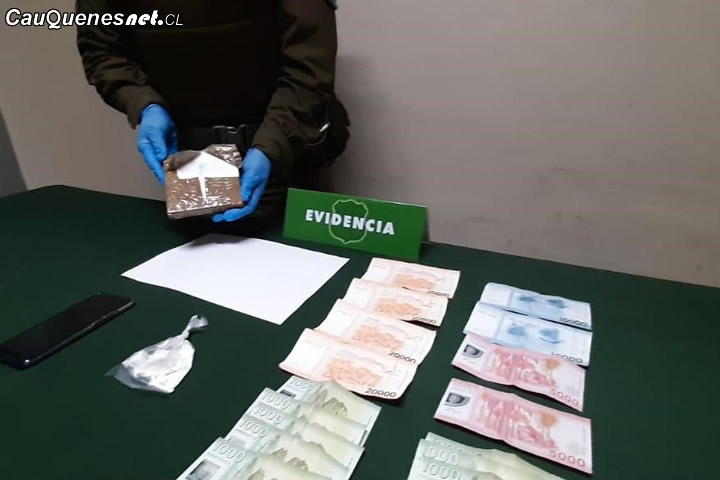 En Cauquenes detienen a dos sujetos por microtráfico de drogas
