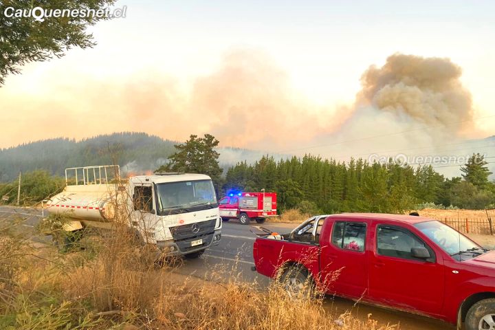 #SanJavier con Alerta Roja: Incendio Forestal arrasa con 5 viviendas y más de 950 hectáreas de vegetación