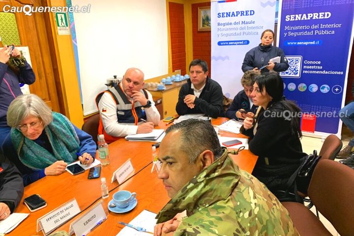 Autoridades del Maule lideran sesión de Cogrid ante frente de mal tiempo