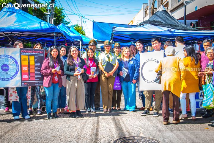 En Cauquenes realizan plaza ciudadana para conmemorar día internacional de la eliminación de la violencia contra la mujer