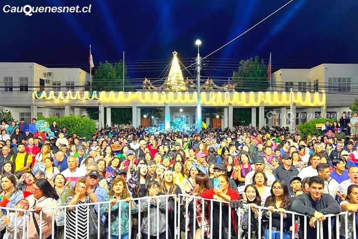 Cauquenes tuvo una alegre, festiva y muy masiva fiesta de año nuevo