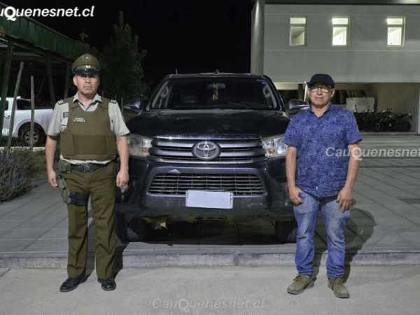 En Cauquenes Carabineros recupera camioneta robada y detiene a dos&nbsp;personas