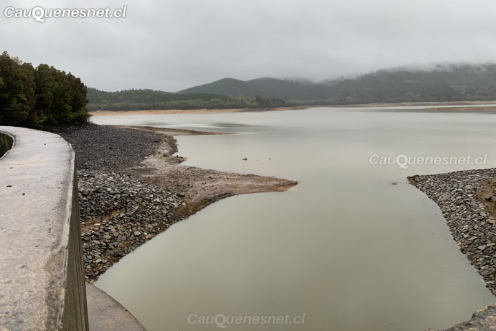 Embalse Tutuvén de Cauquenes está cerca del 10% de su capacidad pese a sistema frontal