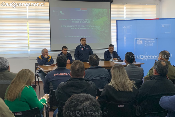 Refuerzan coordinación público privada para prevenir incendio forestales en la Provincia de Cauquenes